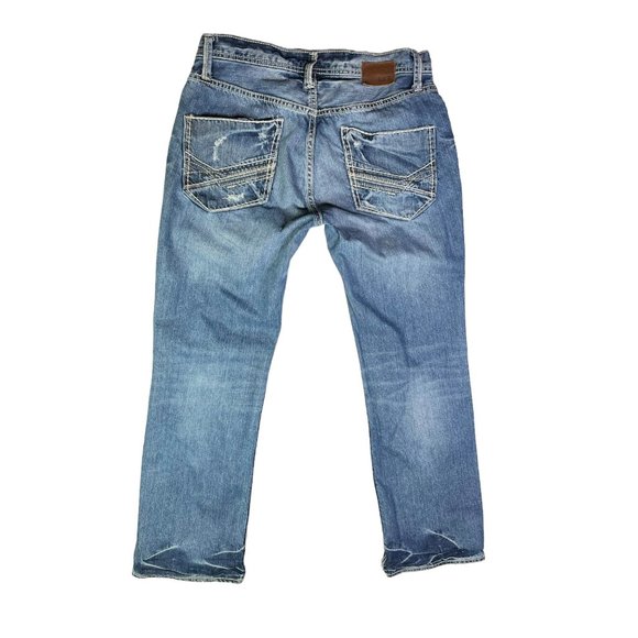 BKE Denim Men's 32R Derek Jeans Distressed Holes - Picture 1 of 15
